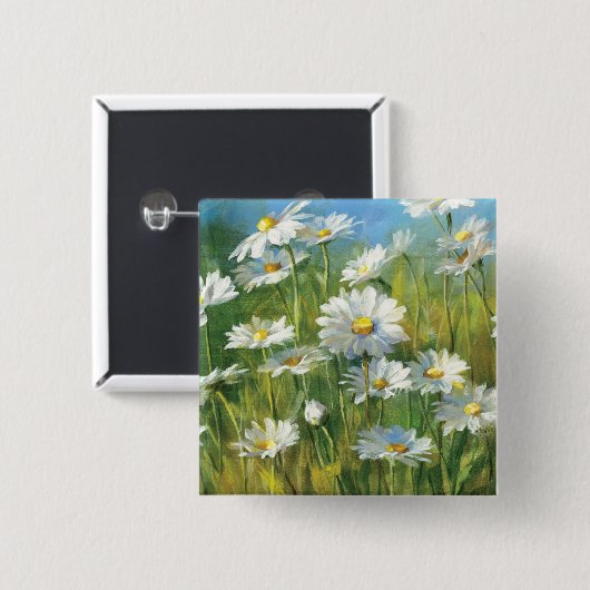 Een gebied van Witte Dagen Vierkante Button 5,1 Cm (Voorkant /achterkant)