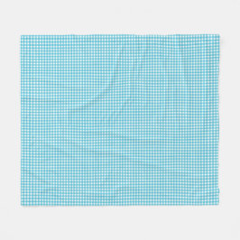 Een geblokt weefsel met een blauwwit gingham motie fleece deken