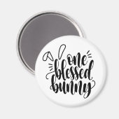 Eén gebluste paaskalligrafie | Magneet (Voorkant / Achterkant)