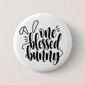 Eén gebluste paaskalligrafie | Pin-Button Ronde Button 5,7 Cm (Voorkant)