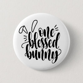 Eén gebluste paaskalligrafie | Pin-Button Ronde Button 5,7 Cm