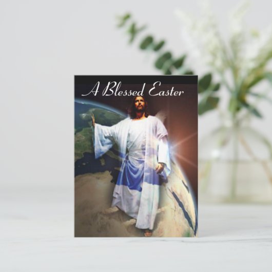 Een gebluste Pasen Feestdagenkaart (Staand voorkant)