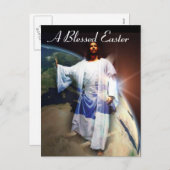 Een gebluste Pasen Feestdagenkaart (Voorkant / Achterkant)