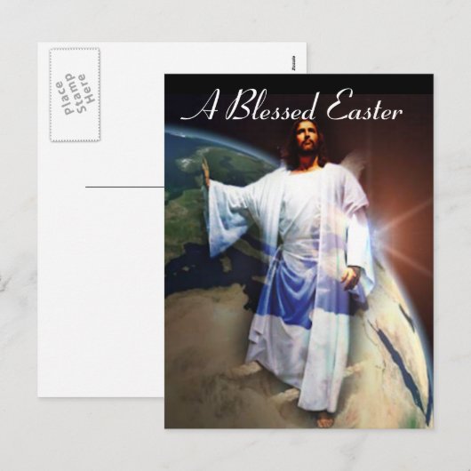 Een gebluste Pasen Feestdagenkaart (Voorkant / Achterkant)