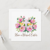 Een gebluste Pasen hebben Kaart (Voorkant / Achterkant in situ)