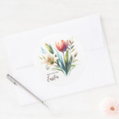 Een gebluste Pasen hebben Ronde Sticker (Envelop)