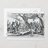 Een geboorte in een zigeunerkamp briefkaart (Voorkant / Achterkant)