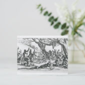 Een geboorte in een zigeunerkamp briefkaart (Staand voorkant)