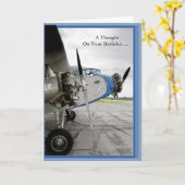 Een geboortedag dacht... Trimotor Kaart (Gele Bloem)