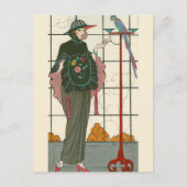 Eén geborduurd Sleeve van George Barbier Briefkaart (Voorkant)