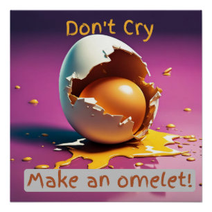 Een gebroken ei perfect poster