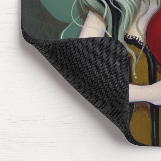 Een gebroken hart-gothische fee Mousepad Muismat (Hoek)