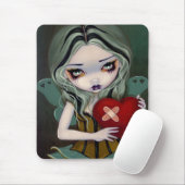 Een gebroken hart-gothische fee Mousepad Muismat (Met muis)