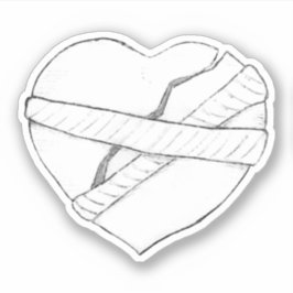 Een Gebroken Hart Herstellen Schets Sticker