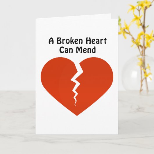 EEN GEBROKEN HART KAN HERSTELLEN KAART (Gele Bloem)