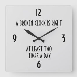 Een gebroken klok is minstens twee keer per dag go