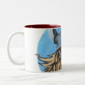 een gecrashte wandelaar op een mok (Links)