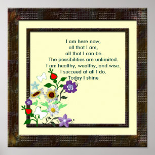 Een gedachte voor de dag poster