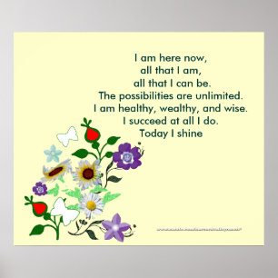 Een gedachte voor de dag poster