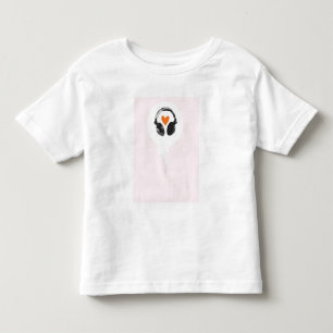 Een gedachtenbel met een hart en een hoofdtelefoon kinder shirts