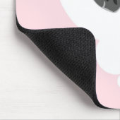 Een gedachtenbel met een hart en een hoofdtelefoon muismat (Hoek)