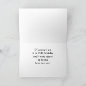 EEN GEDEELDE VERJAARDAG TOEGEWENS KAART (Binnen)