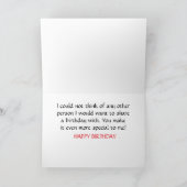 EEN GEDEELDE VERJAARDAGSCARD KAART (Binnen)