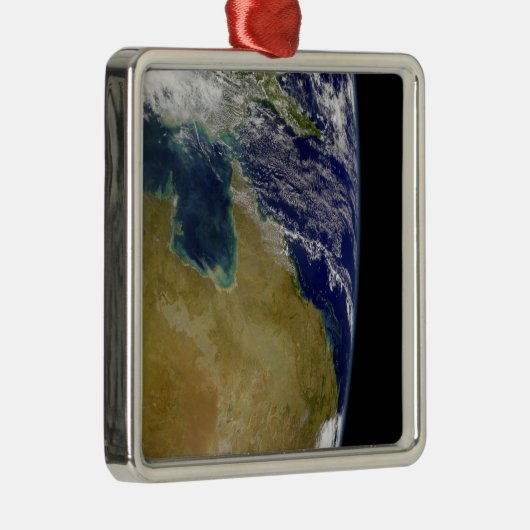 Een gedeeltelijk uitzicht van de Aarde dat Austral Metalen Ornament (Rechts)