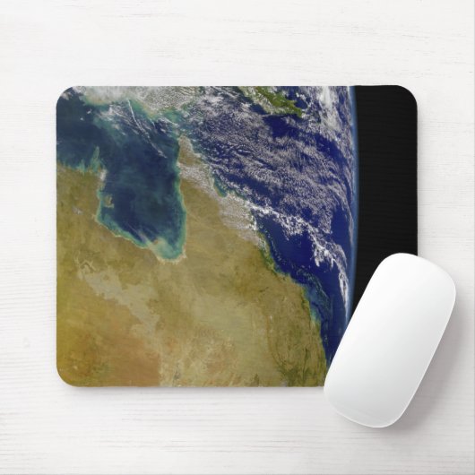 Een gedeeltelijk uitzicht van de Aarde dat Austral Muismat (Met muis)