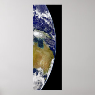 Een gedeeltelijk uitzicht van de Aarde dat Austral Poster