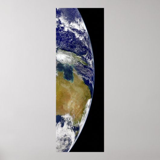 Een gedeeltelijk uitzicht van de Aarde dat Austral Poster (Voorkant)