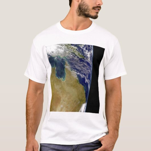 Een gedeeltelijk uitzicht van de Aarde dat Austral T-shirt (Voorkant)
