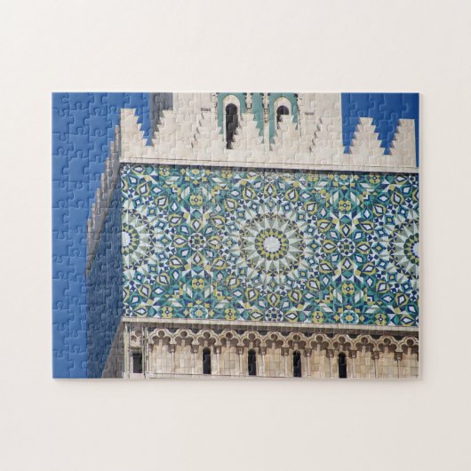Een gedeeltelijk uitzicht van de moskee Hasan II i Legpuzzel (Horizontaal)