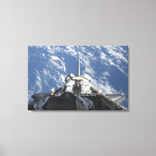 Een gedeeltelijk uitzicht van Space Shuttle Atlant Canvas Afdruk (Voorkant)