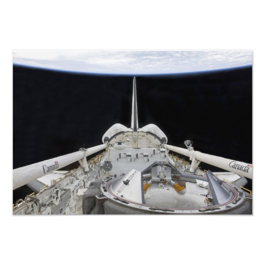 Een gedeeltelijk uitzicht van Space Shuttle Foto Afdruk (Voorkant)