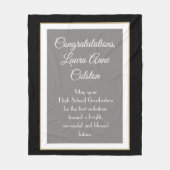 Een gedenkwaardig cadeau! Custom High School Afstu Fleece Deken (Voorkant)