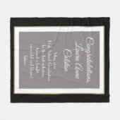 Een gedenkwaardig cadeau! Custom High School Afstu Fleece Deken (Voorkant (Horizontaal))