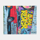 Een gedetailleerd afbeelding graffiti tekening. Co Fleece Deken (Voorkant (Horizontaal))