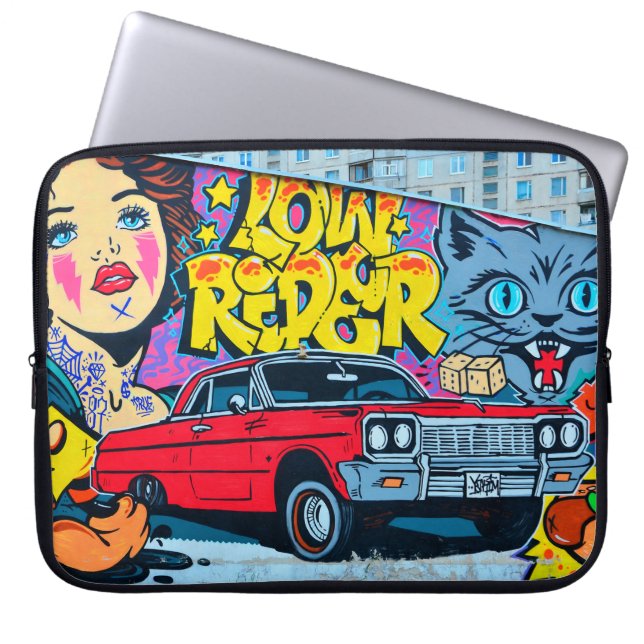 Een gedetailleerd afbeelding graffiti tekening. Co Laptop Sleeve (Voorkant)