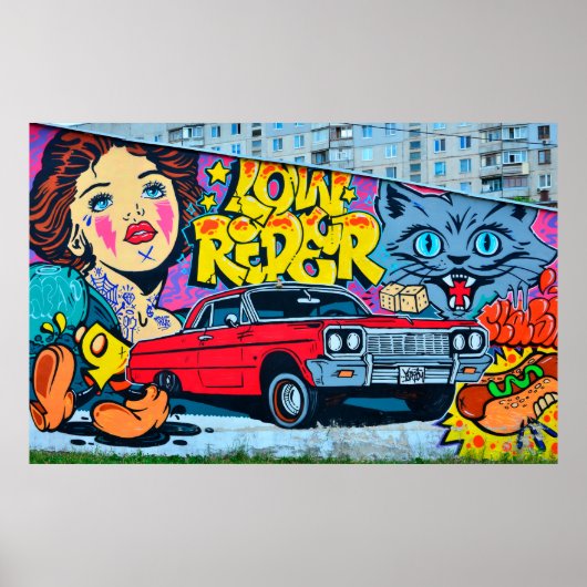 Een gedetailleerd afbeelding graffiti tekening. Co Poster (Voorkant)
