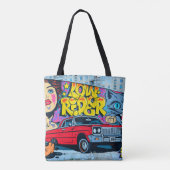 Een gedetailleerd afbeelding graffiti tekening. Co Tote Bag (Achterkant)
