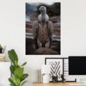 Een gedetailleerd Griffon gierportret Poster (Thuiskantoor)