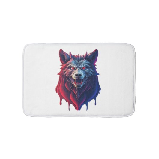 Een gedetailleerde illustratie gezicht kwade ninja badmat (Voorkant)