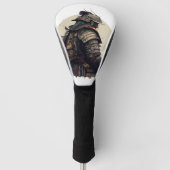 Een gedetailleerde samurai-illustratie golfheadcover (Voorkant)