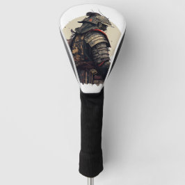 Een gedetailleerde samurai-illustratie golfheadcover