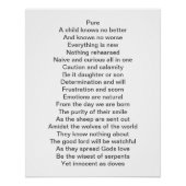 Een gedicht over kindertijd perfect poster (Voorkant)