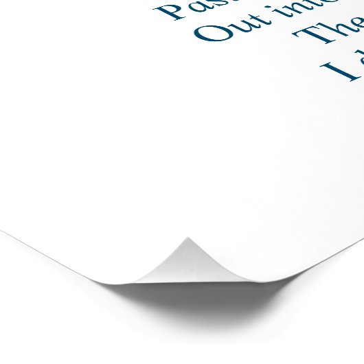 Een gedicht over moeder en zoon perfect poster (Hoek)