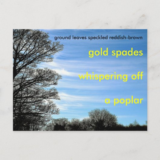 Een Gedicht Voor De Herfst Briefkaart (Voorkant)