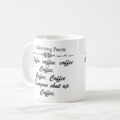 Een gedicht voor koffie-ochtendgeld koffiemok (Voorkant links)