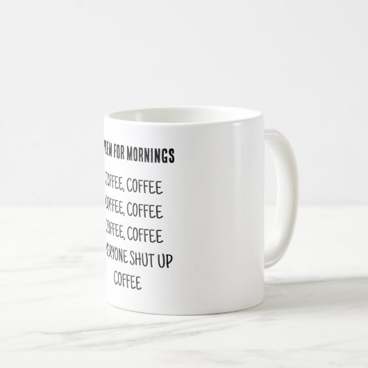 Een gedicht voor morgens koffiemok (Voorkant rechts)